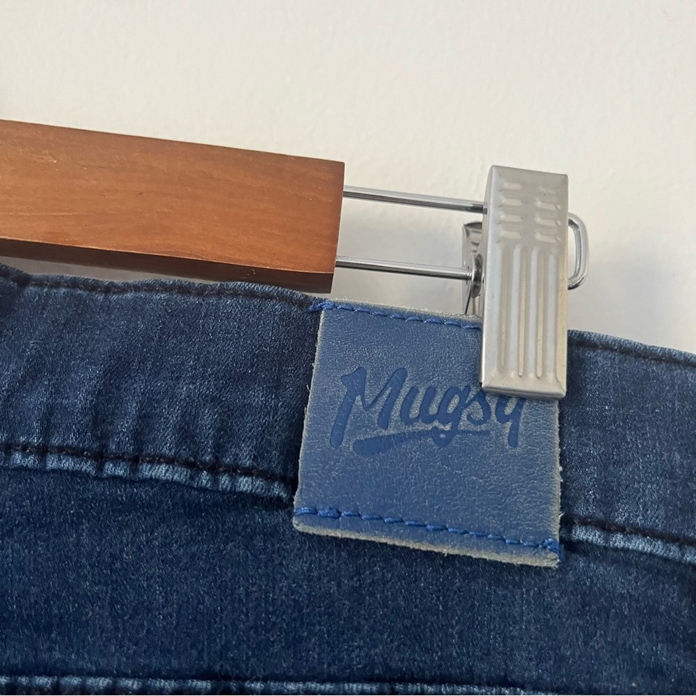 Mugsy Studio Blue Dark Wash Blue Stretch Jeans 38 X 30 - Picture 7 of 11